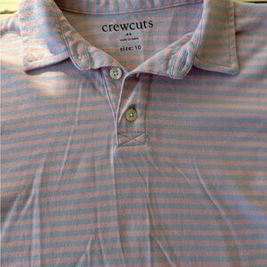 Crewcuts Kids Polo Shirt with Pink and Blue Stripes boys size 10